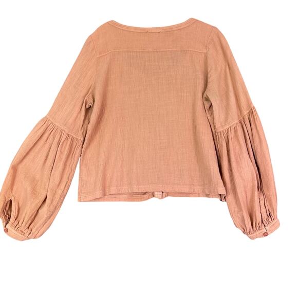 Anthropologie Anama Marjani Blouse Top Womens Small Bell Sleeve Peasant Cottage - Picture 4 of 13